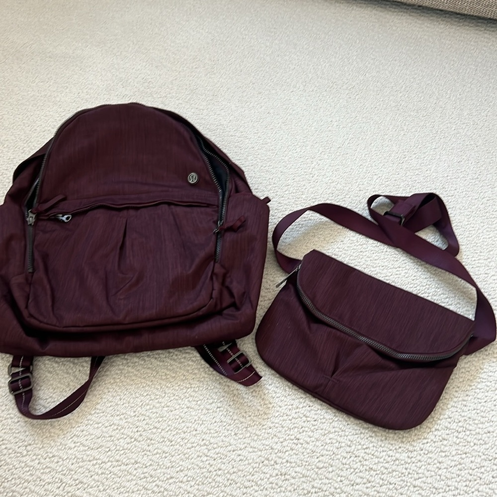 Lululemon Athletica Burgundy Backpack - Picture 9 of 16